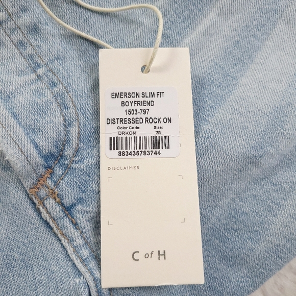 Citizens of Humanity Emerson Straight Leg Boyfriend Light Wash Rigid Jeans - Picture 3 of 16